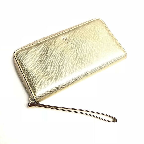 Kate Spade Saffiano Wristlet Zip Around Wallet - Picture 1 of 8